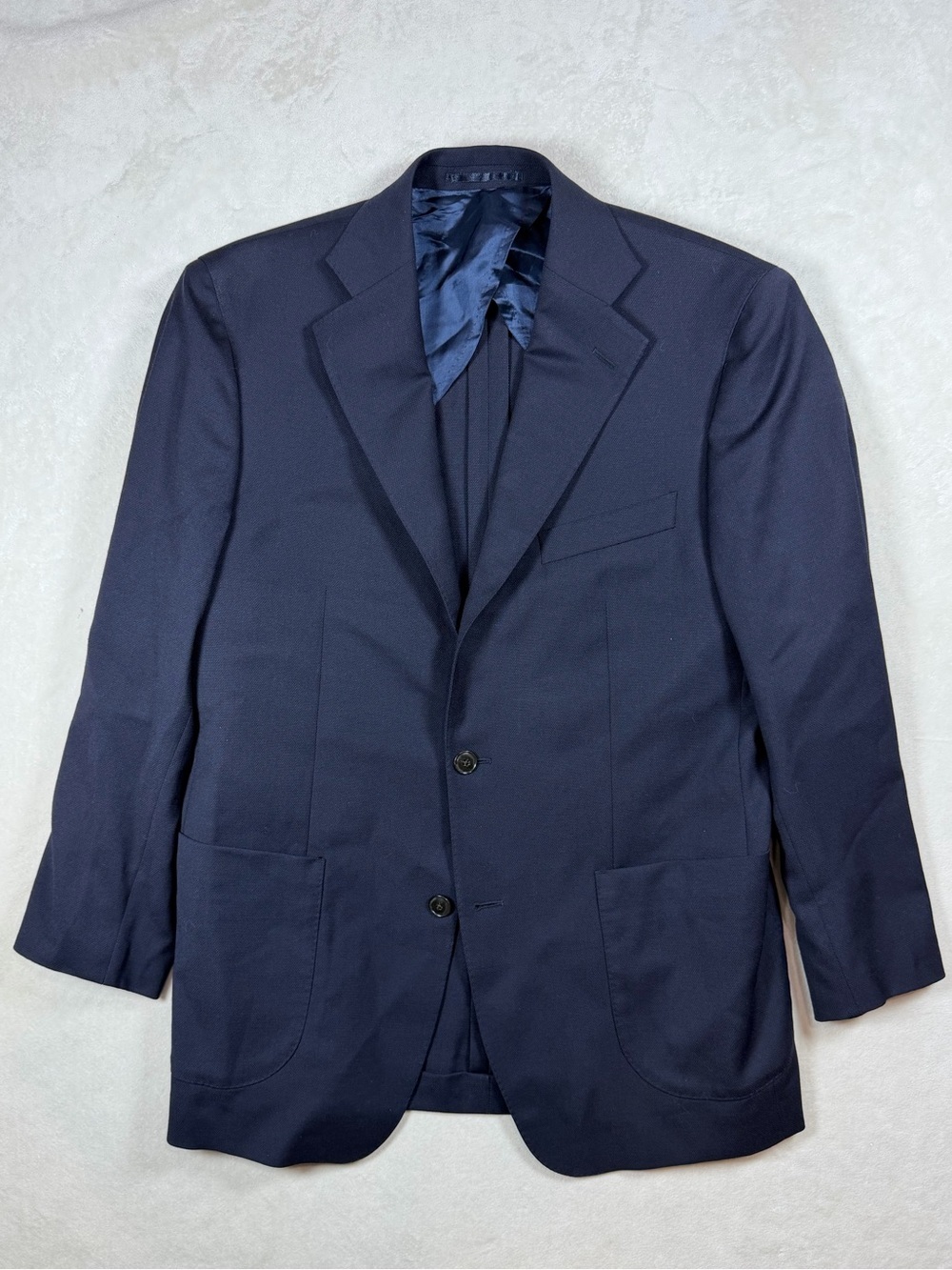 Atelier Munro 42R 52EU Patch Pocket Made in Italy Woven Navy Sport Coat Blazer
